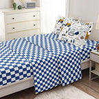 5-Pcs Construction Full Size Boys Bedding Set, Kids Comforter Set for Teens w/Sheets and Pillowcase, Soft Cartoon Tractor Cars Bed in a Bag Sets