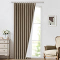 Vision Home Brown Pinch Pleated Full Blackout Curtains Linen Blended 60" Wide Thermal Insulated Window Panels 112 inch for Bedroom Living Room Darkening Pleat Drapes with Hooks Back Tab 60" Wx112 Lx1