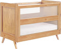 BreathableBaby Breathable Mesh 3-in-1 Convertible Crib (Toddler Bed Kit Sold Separately) — Beech — Two Adjustable Mattress Heights — Greenguard Gold Certified