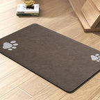 Pet Feeding Mat-Absorbent Dog Mat for Food and Water Bowl-No Stains Quick Dry Water Dispenser Mat-Dog Accessories Pet Supplies-Bowl for Messy Drinkers（Brown,12"x19"