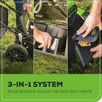 Greenworks 40V 21" Push Mower, 5.0Ah USB Battery