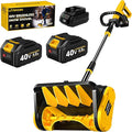 Cordless Snow Shovel, 40V | 13-Inch | 4.0-Ah High Power Brushless Snow Blower, Battery-Powered Snow Blower for Patio, Deck, Driveway (2 * 40V Battery & Quick Charger Included)
