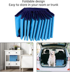 Yaheetech Foldable Dog Pool Collapsible Hard Plastic Dog Swimming Pool Portable Pet Pools Doggie Wading Pool Bath Tub for Puppy Small Medium Large Dogs, 55 x 12 Inches Blue