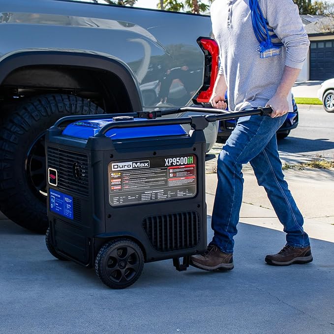 DuroMax XP9500iH 9,500-Watt Dual Fuel Portable Digital Inverter Generator - Gas & Propane, Remote Electric Start, RV & Emergency Ready