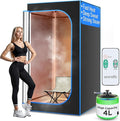 SereneLife SLISAU35BK Full Size Portable Steam Sauna –Personal Home Spa, 71"x35", Black