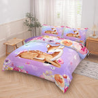 NINENINE Cute Deer Bedding for Girls Kawaii Deer Comforter Sets for Girls,Pink Deer Bedding Twin Bedding Set for Kids Girls,Watercolor Wildlife Comforter with 1 Comforter 1 Pillowcase…