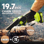 Mini Chainsaw Cordless, 6 Inch Electric Chain Saw Small Chainsaw Battery Powered, Yard Tools Garden Gifts for Men Dad Husband, Hand Saw for Branches Wood Cutting Pruning (Green)
