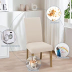 Dining Chair Covers, Stretch Seat Covers, Washable Furniture Protector | 4 Pack, Washable, Stretch Fit, Soft, Non Slip, Dining Chair Covers, Seat Protector, Furniture Cover,Easy Clean