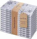 Urban Villa Cloth Napkins Cotton 20x20 (Set of 12) Grey Snow Flake
