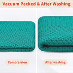Homaxy 100% Cotton Waffle Weave Kitchen Dish Towels 4-Pack, Teal | 13 x 28 Inches, Ultra Soft Absorbent Dish Towels, Quick Drying Cleaning Towels