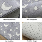 Eanpet Large Playroom Rug for Kids Glow in The Dark Star Area Rugs for Boys Girls Toddlers Bedroom Decorative 5x7 Grey Play Mat for Babies 1-3 Years