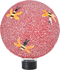 Gazing Ball 8 Inch Bee Glass Mosaic Garden Globe Outdoor Gazing Globe Yard Ornament for Garden Yard Home Lawn Outdoor Decoration Gift for Women (Not Solar Powered)