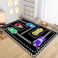 Car Rug Race Car Rug Car Track Rugs for Boys Race Track Carpet Race Car Track Rug Car Rug for Boys Room Car Rug Play Mat Car Carpet for Kids Rugs for Boys Bedroom,Black 5'×7'