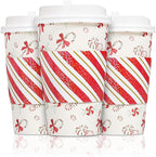 Papyrus Disposable Tabletop Plates Set - Elegant and Sturdy Plates for Any Occasion, Peppermint Candy Cane, Dinnerware Set