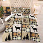 NINENINE Camo Deer Comforter Sets American Flag Bedding Set,Queen Comforter Sets for Boys,Hunting Bedding Set for Kids,Teen Camouflage Bedding Sets with 1 Comforter 2Pillowcases