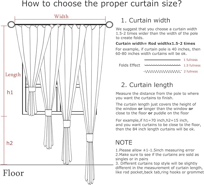 Vision Home Brown Pinch Pleated Full Blackout Curtains Linen Blended 60" Wide Thermal Insulated Window Panels 112 inch for Bedroom Living Room Darkening Pleat Drapes with Hooks Back Tab 60" Wx112 Lx1