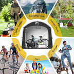 Happy Travel Bike Storage Shed Tent,Outdoor Portable Bicycle Storage Sheds with 210D Oxford Fabric PU4000 Waterproof for 2/3/4/6/8 Bikes,Bike Covers Shelter for Motorcycle,Garden Tools,Toys,Lawn Mower