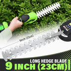 SOYUS Hedge Trimmer Cordless, 2-in-1 Handheld Hedge Trimmers, 20V Electric Grass Shear & Shrubbery Trimmer, Battery Operated Grass Cutter for Garden/Lawn with Charger and Battery