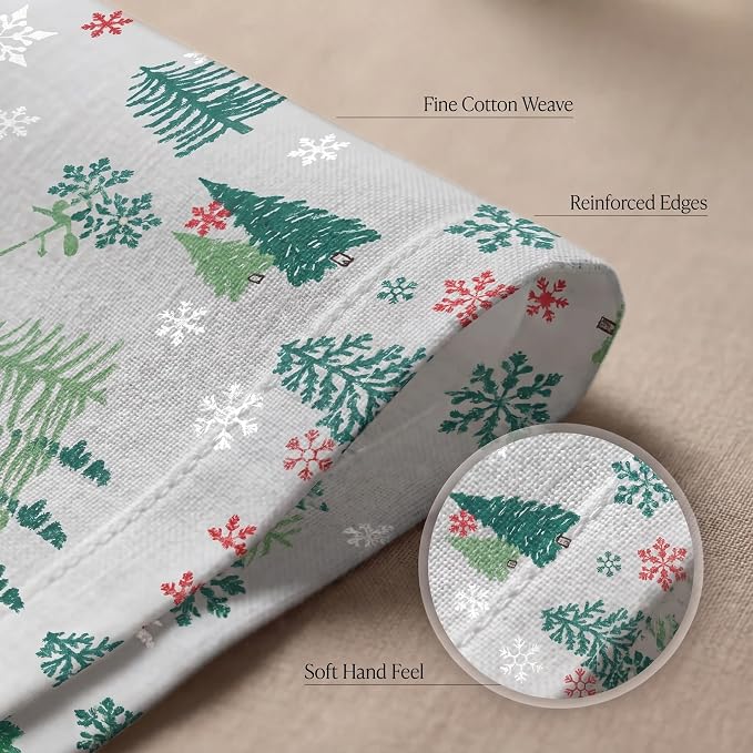 Urban Villa Cloth Napkins Cotton 20x20 (Set of 12) Greentree Print