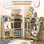 Vintage Bookshelf, Wooden Kids Bookshelf with 3-Tier Ladder Book Display Rack, Small Book Shelf Library Bookcase Storage Organizer, Short Wide Small Bookshelf Bookcase for HomeOffice