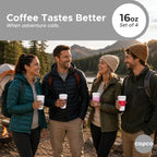 Copco Acadia Travel Mug, 16 Oz - Pink, Azure, Brown, Red, Set of 4