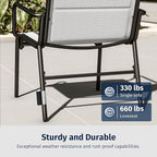 EAST OAK Outdoor Conversation Waterproof Patio Furniture Set, 4-Pieces, Grey