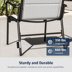 EAST OAK 4-Piece Patio Furniture Set, Waterproof Outdoor Furniture Set, Patio Sofa with Coffee Table for Balcony or Porch, 4 Seats Patio Conversation Sets for Backyard in Grey