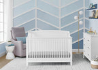Delta Children Campbell 6-in-1 Convertible Crib - Greenguard Gold Certified, Bianca White