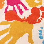 Handprints and Footprints Kids Rug for Playroom, 3'x5' Washable Colorful Nursery Rug for Boys and Girls Room, Ultra Soft Non-Slip Carpet Indoor Mat for Classroom Bedroom