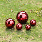 Stainless Steel Red Gazing Mirror Ball,10inch