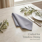 Urban Villa Cloth Napkins Cotton 20x20 (Set of 12) Gray