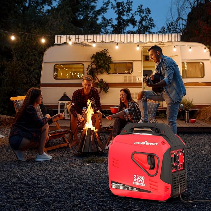 PowerSmart 2580-Watt Portable Inverter Generator, Super Quiet, Ultra-Light & Compact for Camping, 2025 Version