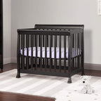 DaVinci Kalani 4-in-1 Convertible Mini Crib in Ebony | Greenguard Gold Certified