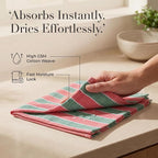 Urban Villa Cloth Napkins Cotton 20x20 (Set of 12) Cristmas Stripes