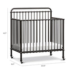 NAMESAKE Winston 4-in-1 Convertible Mini Metal Crib in Vintage Iron, Greenguard Gold Certified