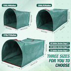 WILLBOND 3 Pcs Yard Waste Bags Large Yard Dustpan Type Garden Bag for Collecting Leaves Reusable Heavy Duty Lawn and Leaf Bag for Parties Laundry, Camping (40, 53, 72 Gallon)