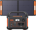 Jackery Solar Generator 300, 293Wh Backup Lithium Battery with 1XSolar Panel SolarSaga 100W, 110V/300W Pure Sine Wave AC Outlet for RV Outdoors Camping Travel Blackout