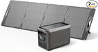 DABBSSON 3072Wh Solar Generator with 210W Solar Panel, Semi-Solid LiFePO4, 3000W AC Output×6,TT-30×1 for Charging RV,P-Boost 3600W,Lightweight,1.3X Runtime,3000L Power Station for Camping Home Backup
