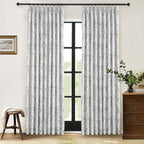Pinch Pleated Vintage Floral Curtains - Room Darkening Drapes for Bedroom Living Room.2 Panels,84 Inches Wide 88 Inches Long