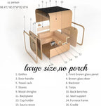 Customize Outdoor Steam Sauna 4-10 Person, Canadian Hemlock, Red Cedar Sauna, Porch Option, Glass Window Option, Wood Burning Stove or Harvia Heater, ETL Certificate(0-195 °F)