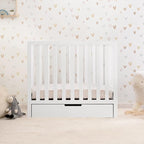Carter's by DaVinci Colby 4-in-1 Convertible Mini Crib with Trundle Drawer in White, Greenguard Gold Certified, Undercrib Storage