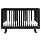 Babyletto Hudson 3-in-1 Convertible Crib with Toddler Bed Conversion Kit in Black, Greenguard Gold Certified