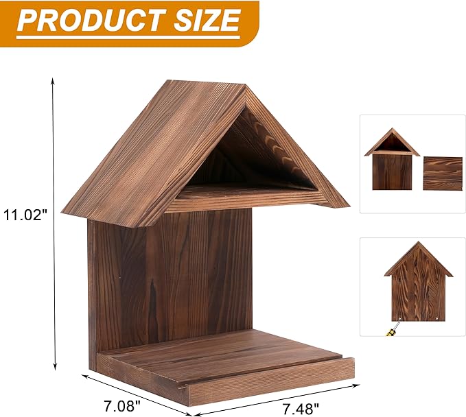 Floating Bedside Wood Bookshelf, Triangle Book Page Holder, Wooden Simple Bookcase for Bedroom Nightstand Library Office or Wall Decor Storage (Brown