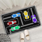 Car Rug Race Car Rug Car Track Rugs for Boys Race Track Carpet Race Car Track Rug Car Rug for Boys Room Car Rug Play Mat Car Carpet for Kids Rugs for Boys Bedroom,Black 2'×3'