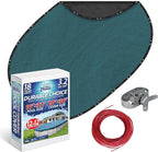 Winter Swimming Pool Cover for 16 ft x 32 ft Aboveground Oval Pool Size, Durable Choice Series, Solid Material, Color - Marine Teal, Pool Cover Choice 391632-4CHOICE