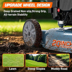 SENIX 20" Gas Lawn Mower, 144 cc Gas Powered Lawnmower, 4-Cycle Engine Walk-Behind Push Lawn Mowers, 3 Position Height Adjustment for Yard and Garden, cortadora de pasto