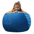 EMMandSOPHIE Stuffed Animal Storage Bean Bag Chair - Kids Bean Bag Chairs- Bean Bag Chair Kids- Beanbag Chairs for Kids and Teens-Stuffed Animal Holder- Stuffed Animal Bean Bag Storage