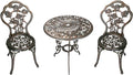 Oakland Living 3-Piece Rose Bistro Set with 23.5-Inch Cast aluminum Top Table