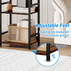Small Bookshelf for Small Spaces, 3 Tier Small Book Shelf Organizer, Narrow Bookcase for Small Spaces, Small Bookcase for Bedroom, Living Room, Home, Office, 120 lbs Weight Capacity (Brown)
