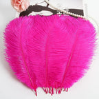 THARAHT Hot Pink Ostrich Feathers 24pcs Natural Bulk 10-12Inch 25cm-30cm for Crafts Wedding Party Centerpieces Easter Gatsbi and Home Decoration Feathers